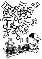 coloriage petshop tortue dj